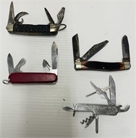4 Vintage Swiss Army Knives