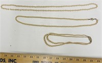 3 Vintage Pearl Costume Jewelry Necklaces