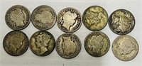 10 Mercury and Barber Dimes