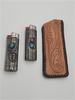 Sterling & Plate Lighter Cases, marked