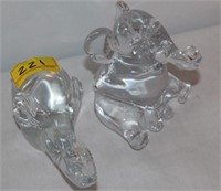 2PC ELEPHANT PAPER WEIGHTS