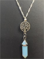 925 stamped 18-in chain with tree of Life chakra