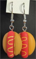 Hot dog earrings