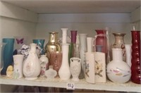 LARGE GROUP OF BUD VASES BRING BOXES