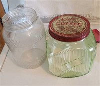 TWO ANTIQUE COFFEE JARS