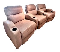 Leather Three Piece Home Theater Set