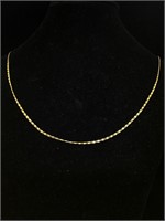 14K Gold Chain Necklace 
9 inches 1.9g