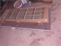 4 doors (3) wooden with glass (1) exterior