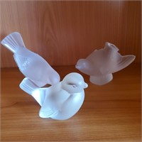 Lalique Crystal Birds (1) as-is, See Pictures