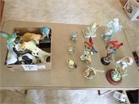 (2) Boxes w/ Bird & Dog Figurines