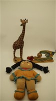 African Giraffe Cared wood, Haiti Souvenir,