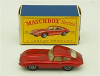 Vtg Matchbox 32 E Type Jaguar W/ Box Metalic Red