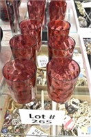 (6) Cranberry Tumblers: