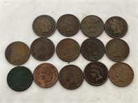 14 - Indian head pennies - 1881 - 1907 mixed