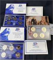 2002, 2003 U.S. Proof Sets + 2007 Pres. Dollars Se