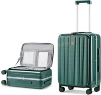 Hanke 20in Spinner Luggage  TSA  Dark Green