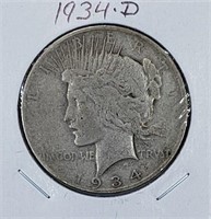 1934-D Peace Silver Dollar