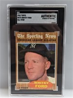 1962 Topps Whitey Ford All-Star 475 SGC AU Trimmed