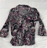 Paisley, disco button up size large