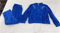 Vintage blue Valore velvet jogging suit size