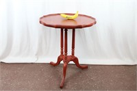 Vintage Orange Pedestal Table