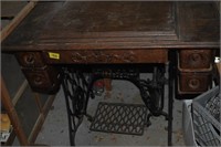 singer sewing machine and table