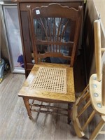 Cane Bottom Oak Chair
