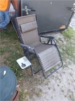 Outdoor Recliner Loungers w/Cup Tray