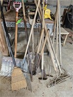 Old rakes /hoes/ shovels