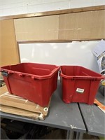 Lot of 2 HUSKY storage totes w/out lids