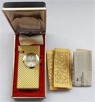 FOSKA POCKET LIGHTER CLOCK IN ORIG CASE