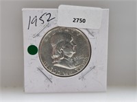 1952 90% Silv Franklin Half $1 Dollar