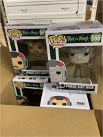 2 boxes of different pop funky vinyl figurines