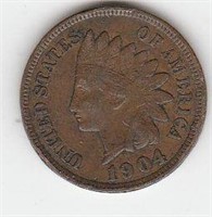 1904 US Indian Head Copper Penny
