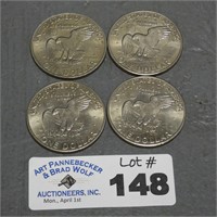 (4) 1972 Unc Eisenhower Dollars