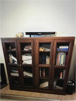 Bookcase with wire mesh doors