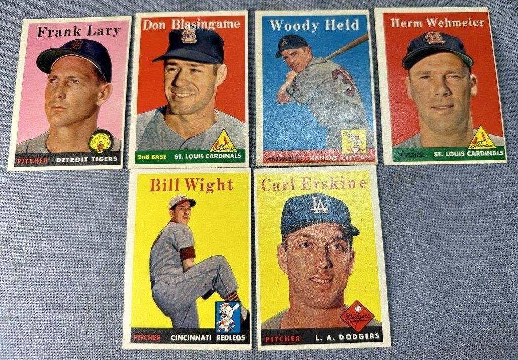 1950's Baseball Card Lot Beautiful Condition