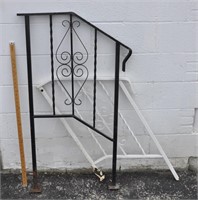 2 iron porch stairs railings - info