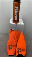 12 PC. NEW HOOTERS TUMBLERS & BOTTLE COOZIES