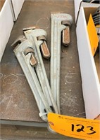 LOT (3) PIPE WRENCHES