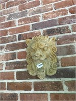 Concrete wall mount gothic lion head