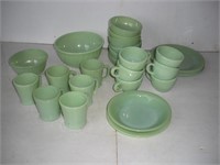 26 Pcs Jadeite Fire King Glassware 1 Lot