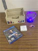 PS4 madden 23 game with organizer and USBC charger