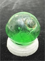 Green base transitional egg shaped marble 11/16”