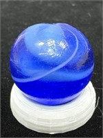 Transitional single Pontil cobalt blue slag