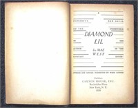 Early 1939 book "Diamond Lil" by Mae West