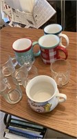 7 glass cups, free Christmas, Design pack mugs,