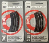 2 - Savage Arms .17 Mach 2/ .22 Cal Magazines