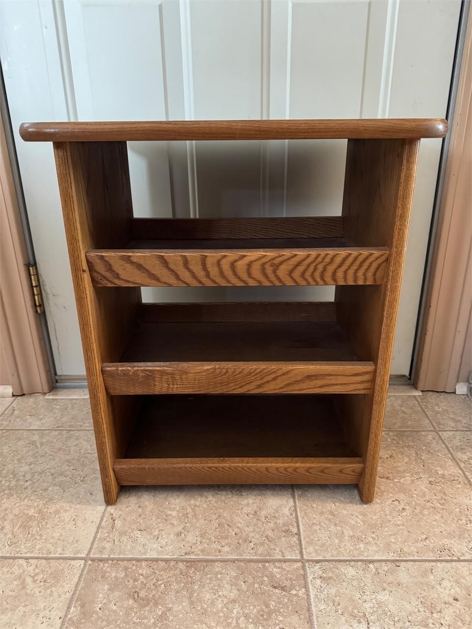 Small Wood Table with 3 shelves