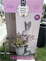 New 24in. Porch Bunny Decor/Planter